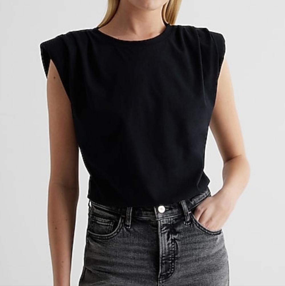 NWT Express black velvet open back bodysuit